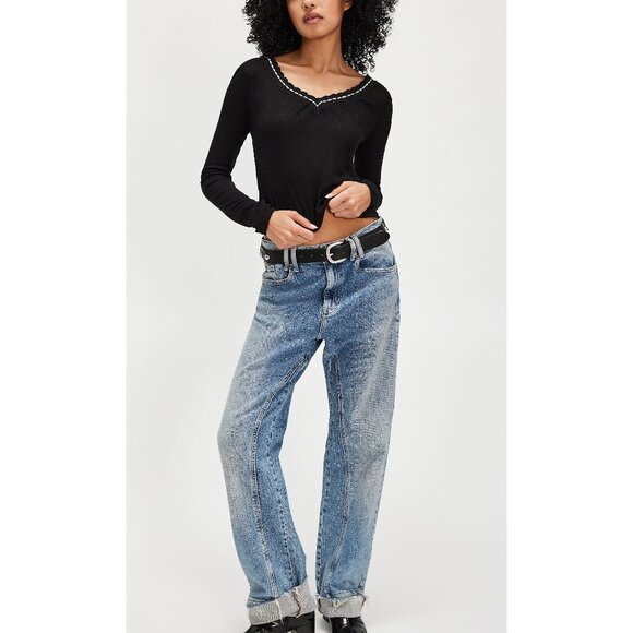 🆕 FREE PEOPLE Only You Long Sleeve / Black - Picture 5 of 6